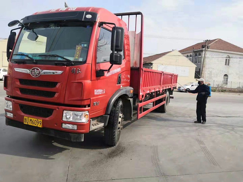 給送貨車(chē)輛消毒--中新華美改性塑料